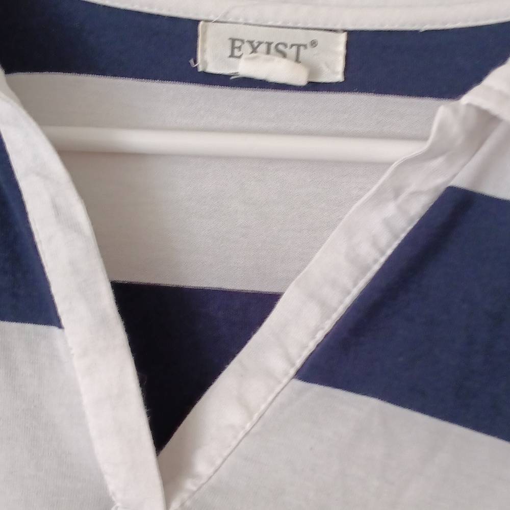 Exist Women's blue and white size M 3/4 sleeve dress - Picture 2 of 3